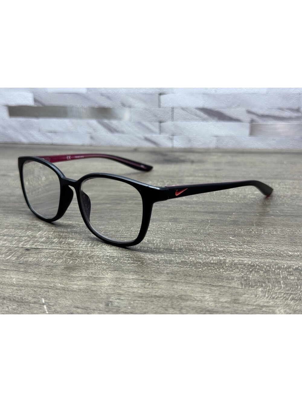 NIKE 5027 007 Black Purple Girls Kids Square Eyeglasses 47-16-130 Frames